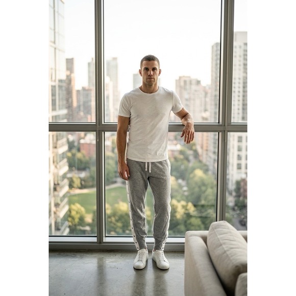 YoungLA Other - YoungLA 225 Snap-Off Joggers Mens Large Gray White Tear Away Sweatpants YLA2204